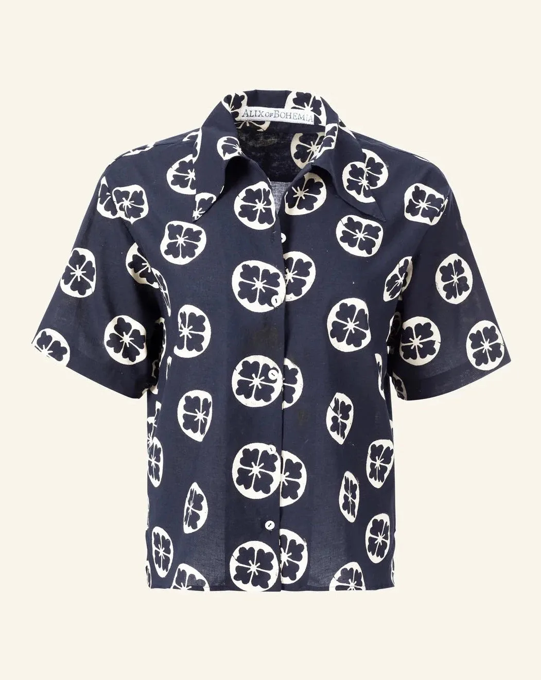 Stevie Blue Iris Shirt, Navy