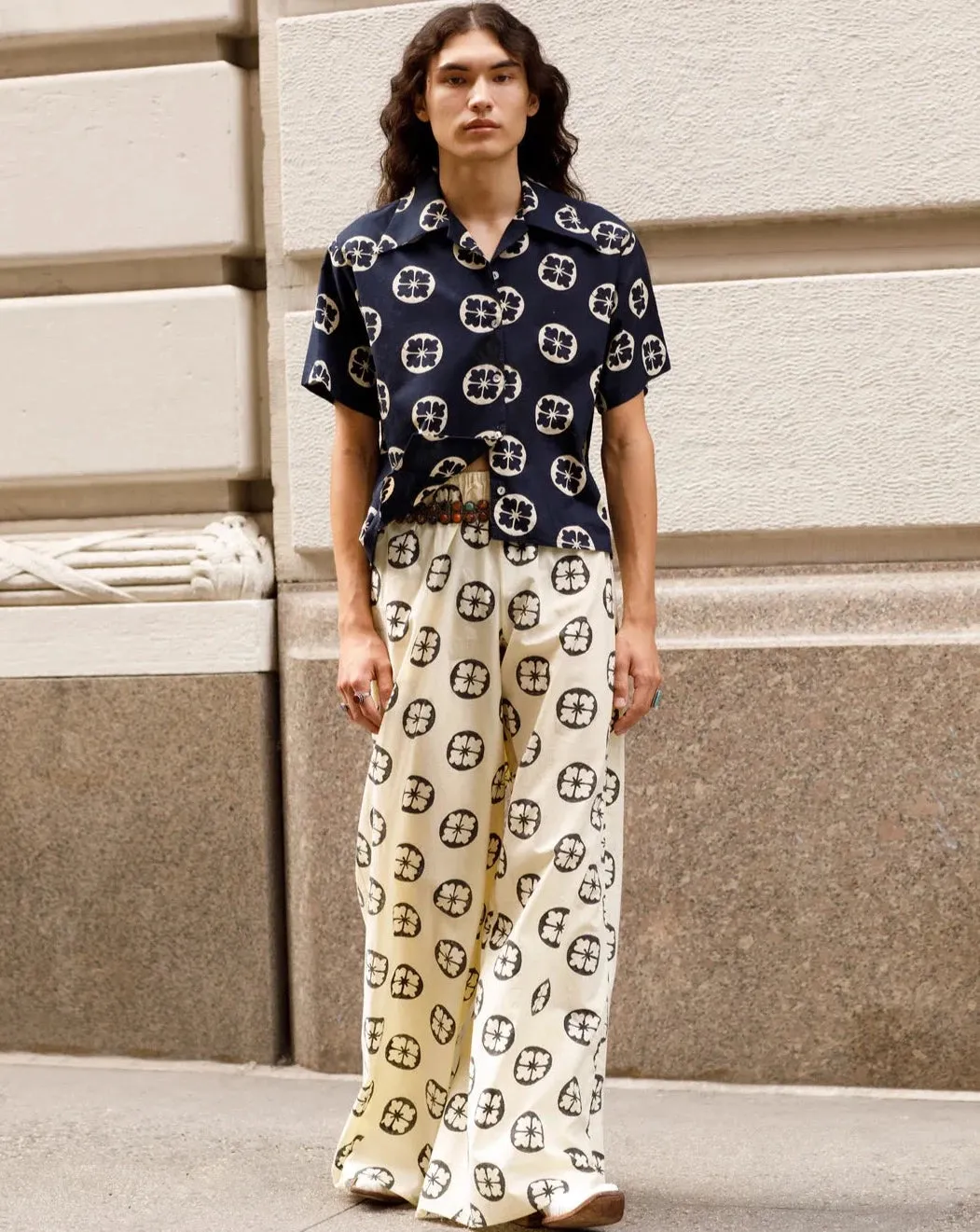 Stevie Blue Iris Shirt, Navy