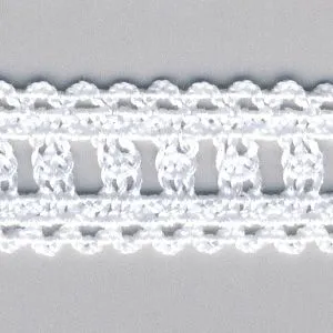 Stretch Torchon Lace #01 White