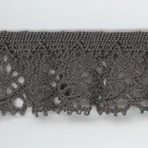 Stretch Torchon Lace #159 Medium Gray