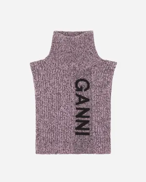 Structured Rib Knit Bib - Lilac Sachet