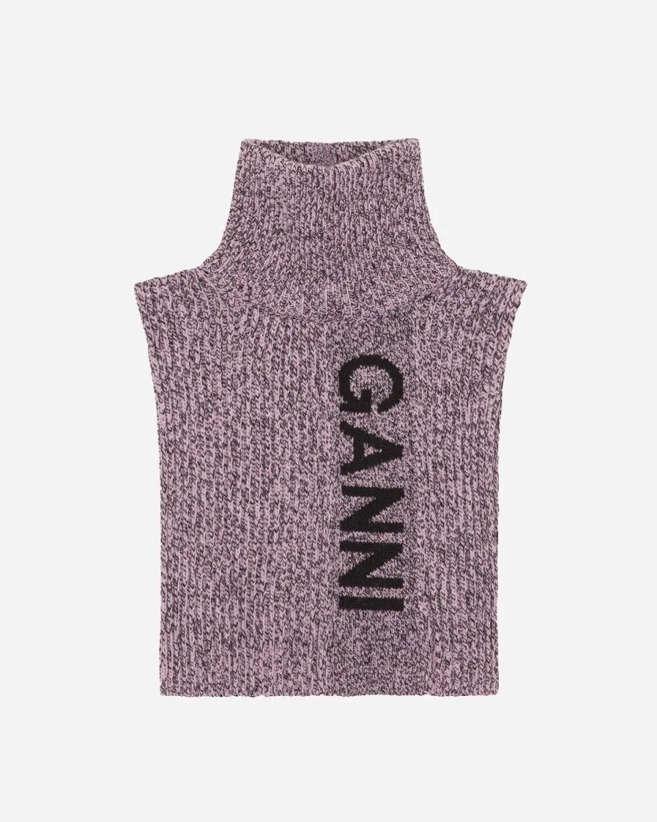 Structured Rib Knit Bib - Lilac Sachet