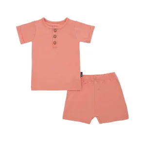 Summer PJ Set- Coral