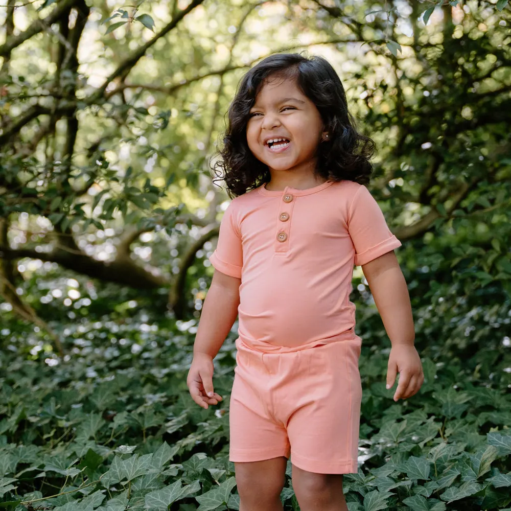 Summer PJ Set- Coral
