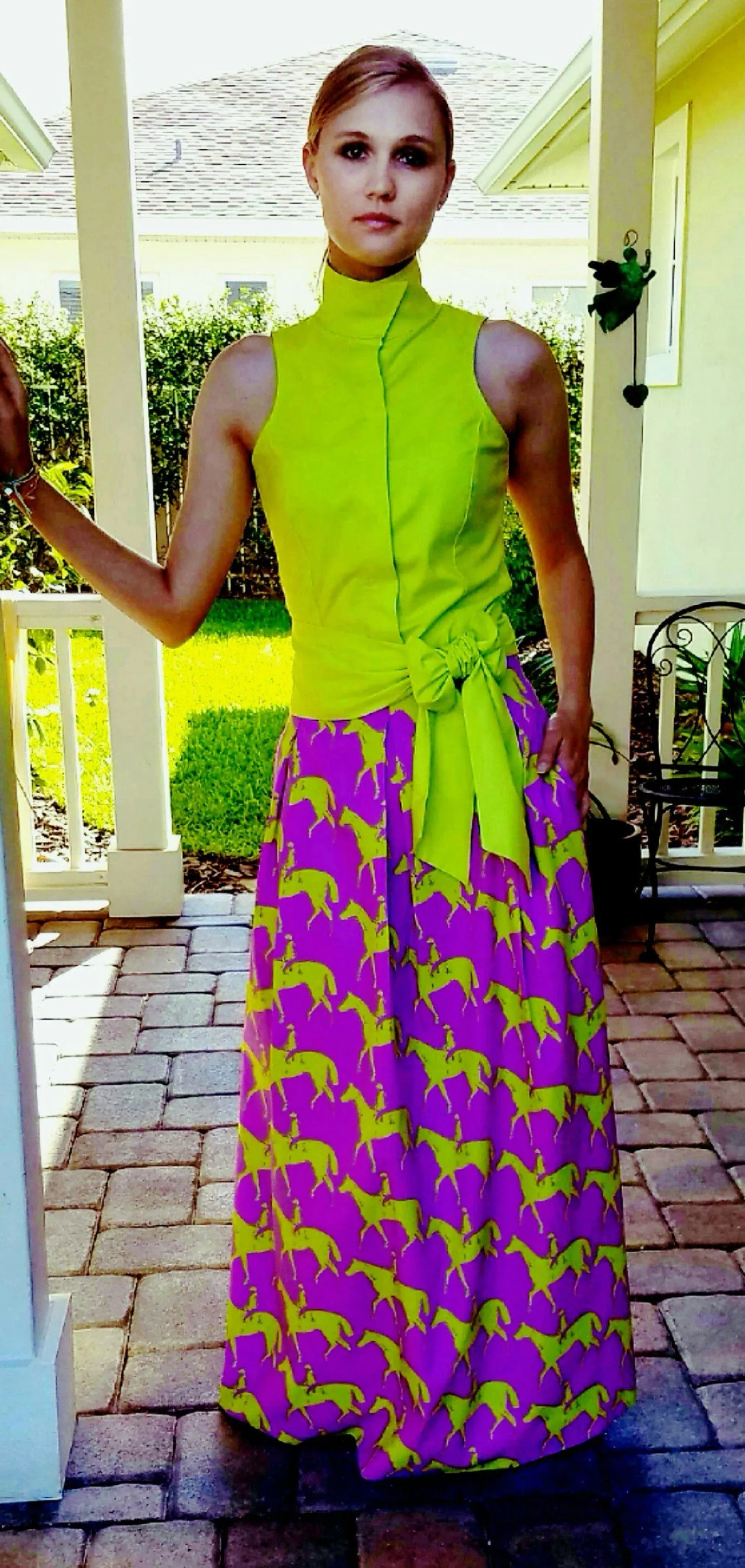 Summer Ride Shirt with Sash in Cactus