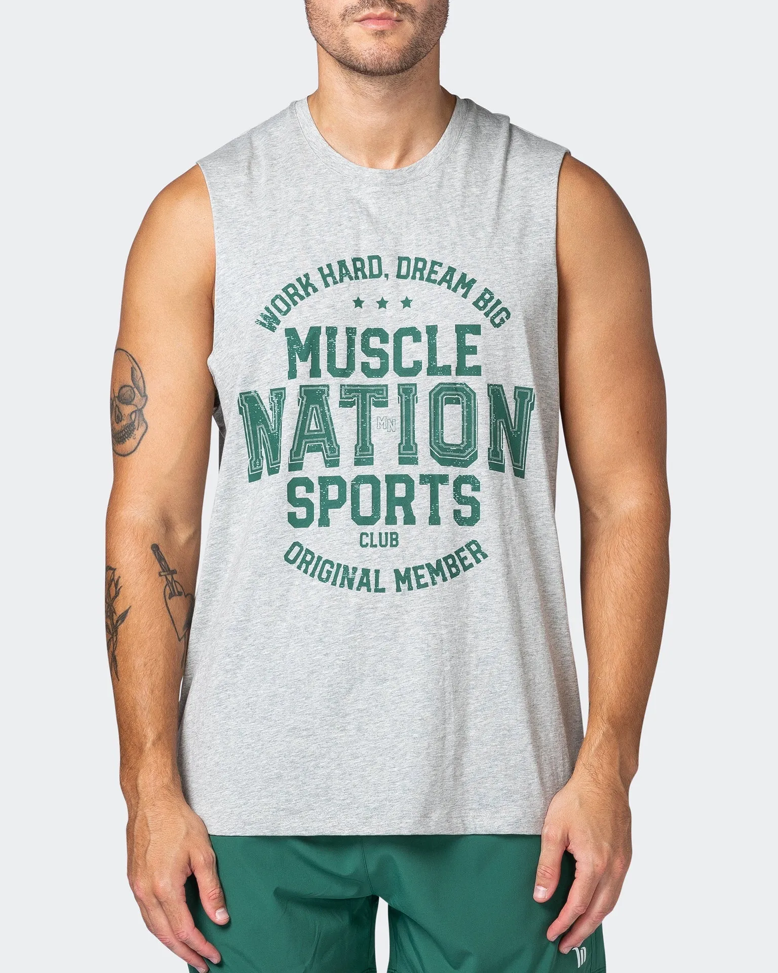 Team MN Tank - Light Grey Marl
