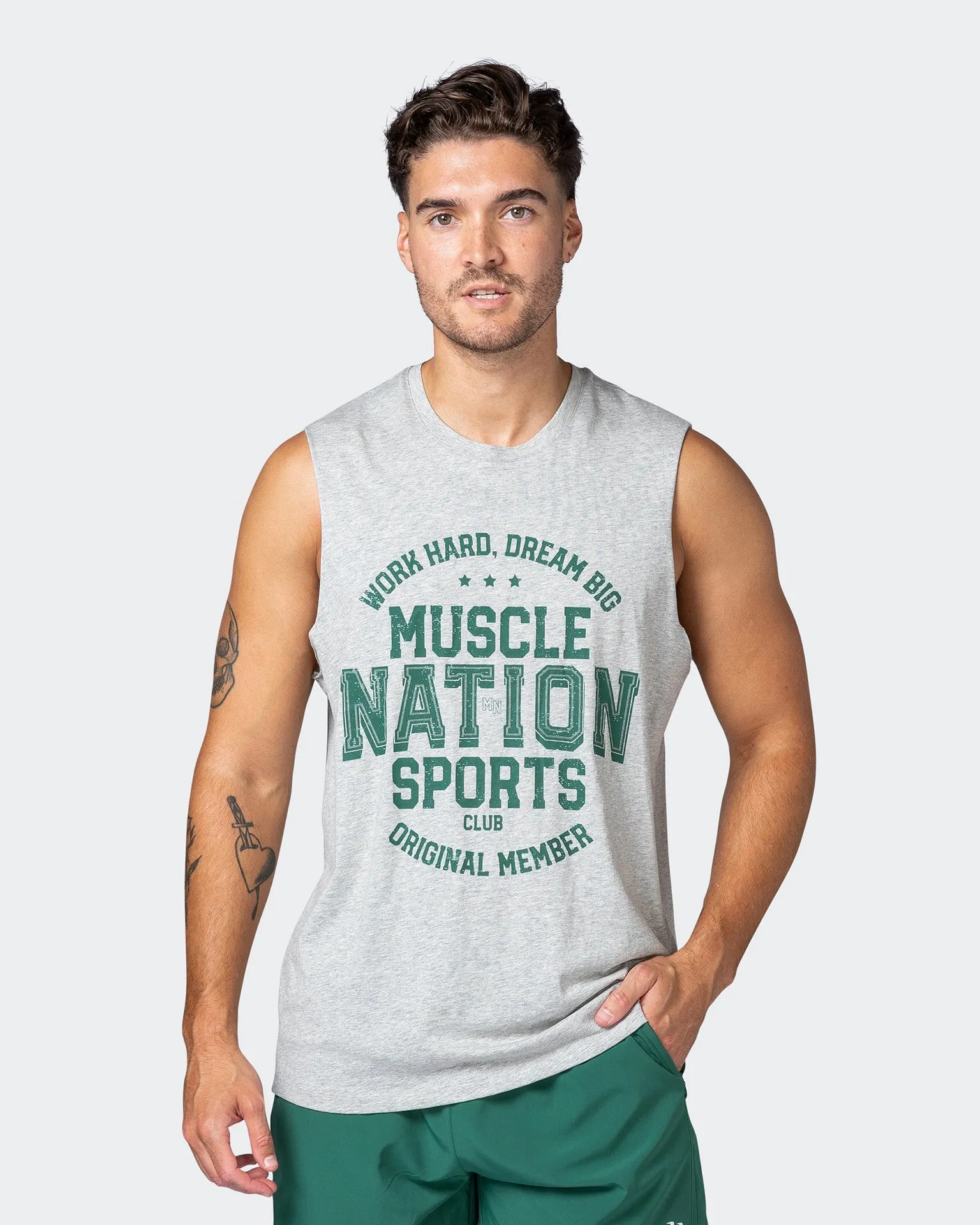 Team MN Tank - Light Grey Marl