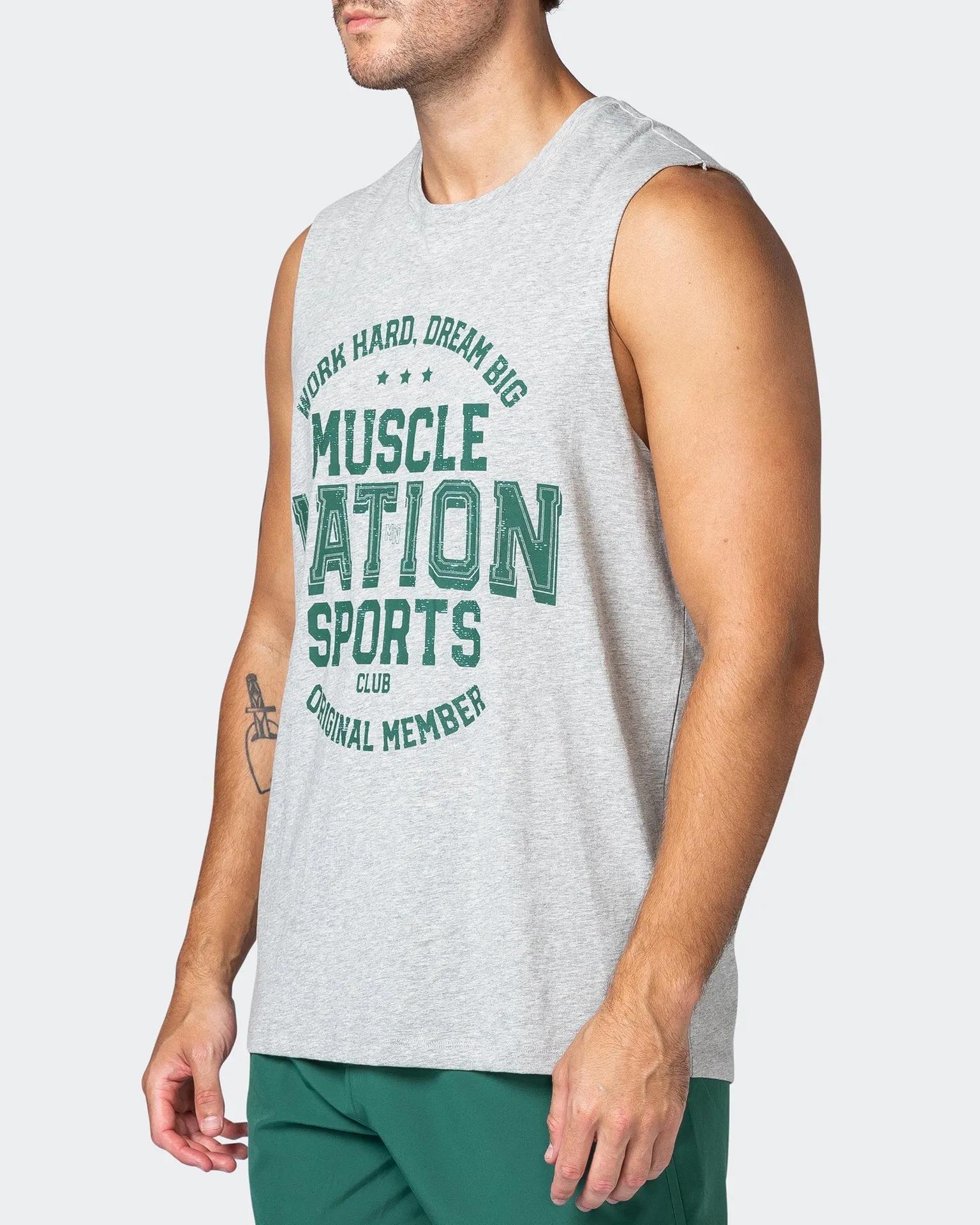 Team MN Tank - Light Grey Marl