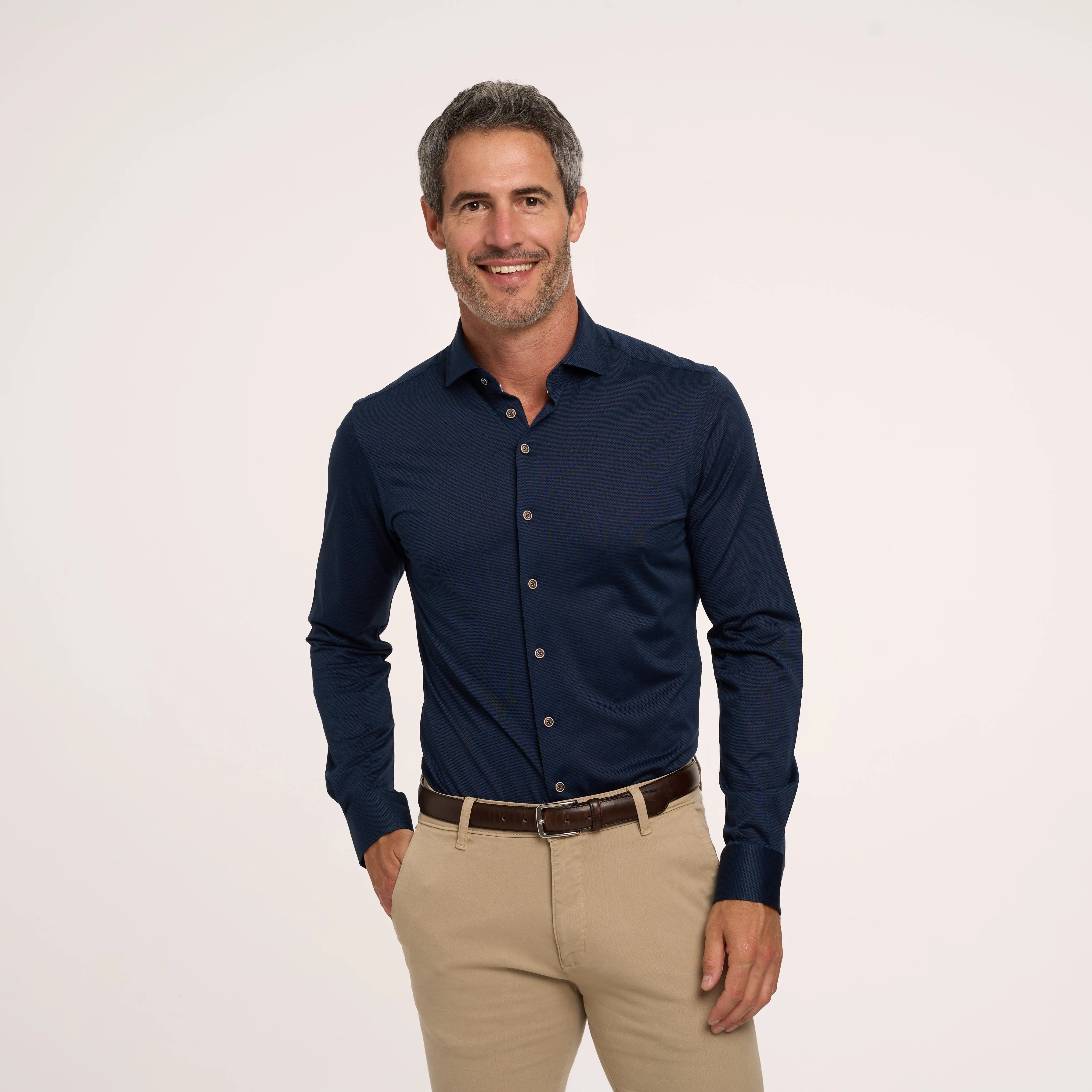 Technical knitted shirt