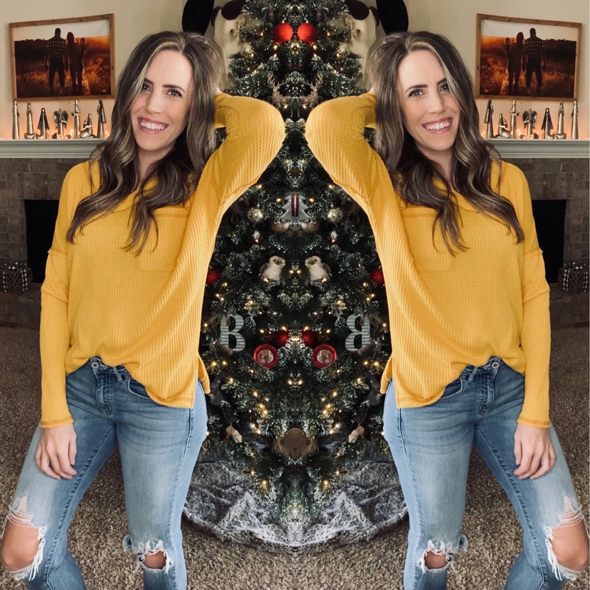 The Brooke Waffle Knit - Mustard