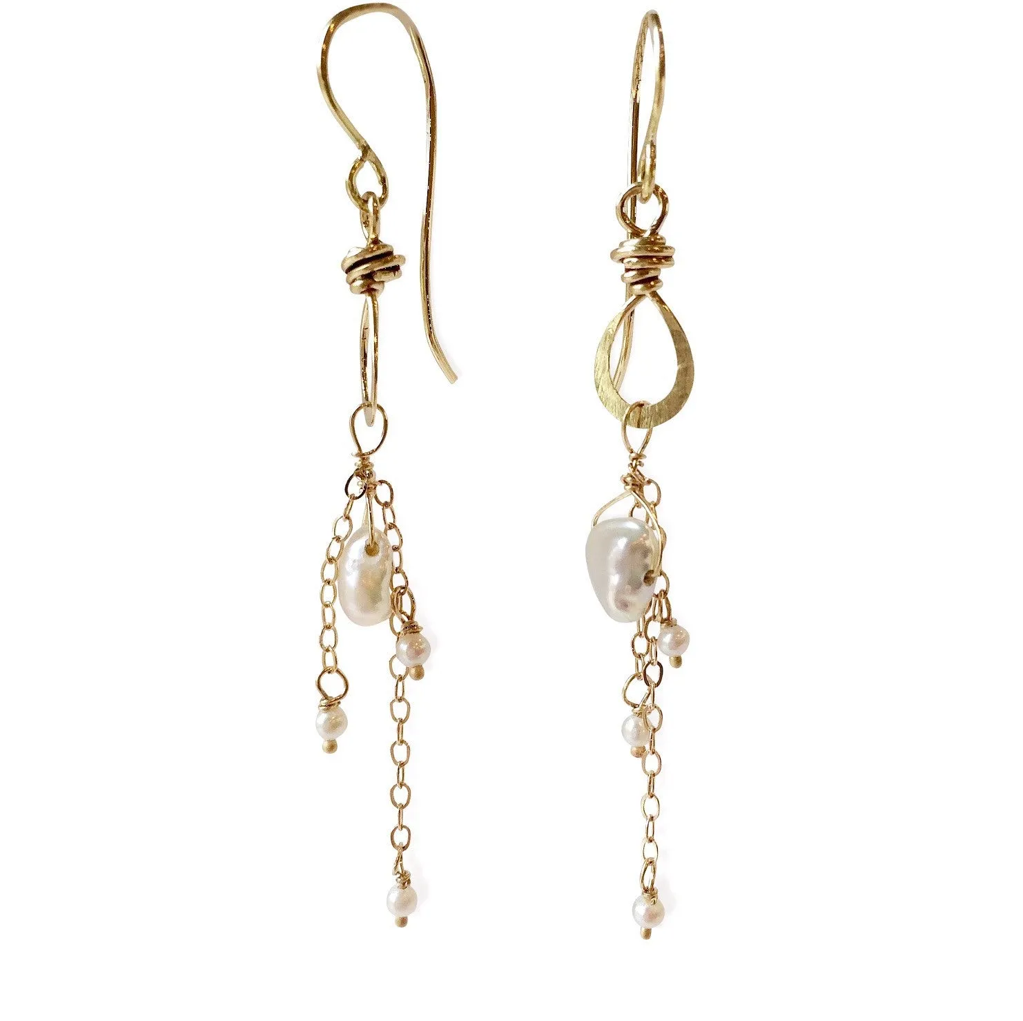 The Double Drape Charm Drop Earring