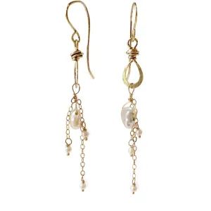 The Double Drape Charm Drop Earring