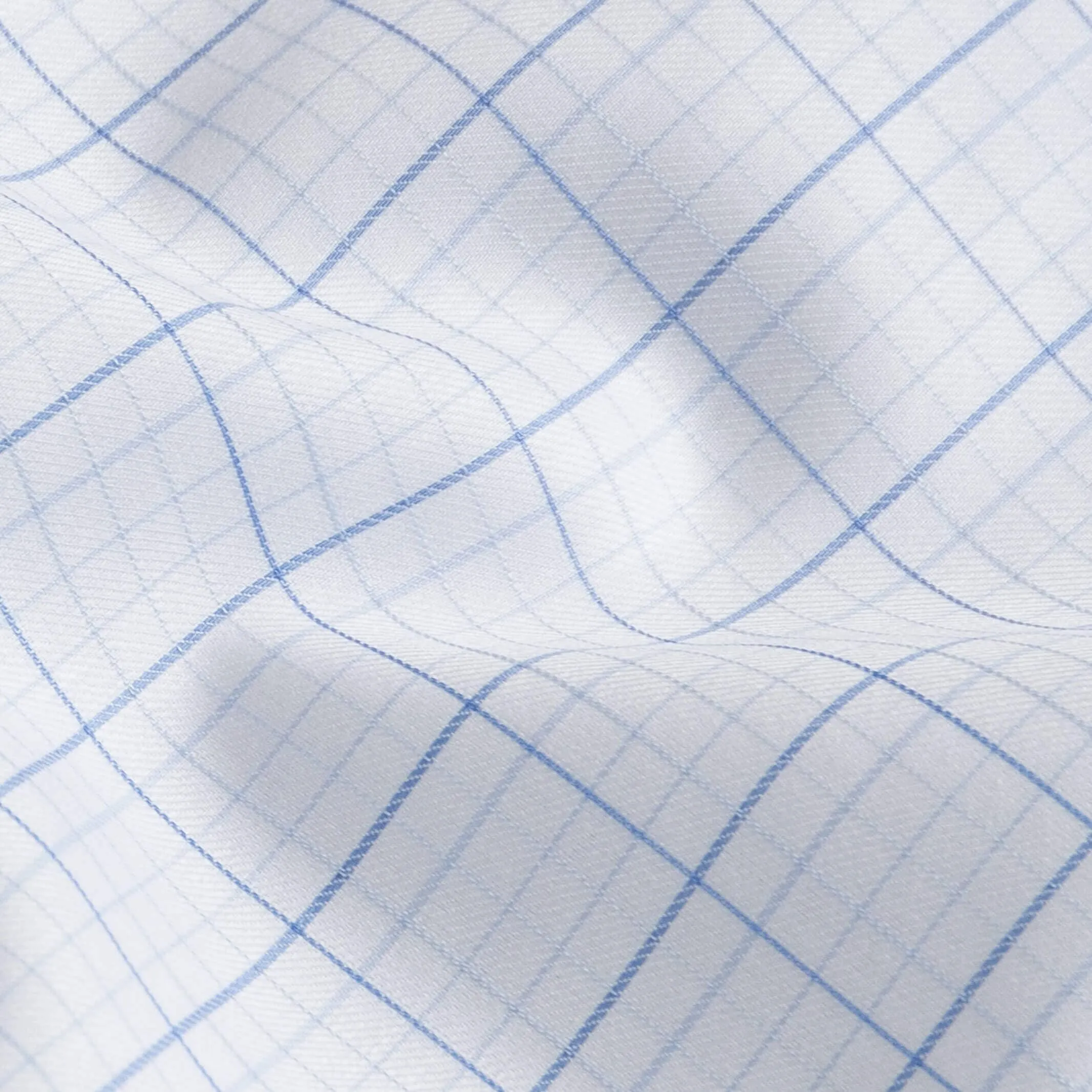 The Light Blue Corbly Comfort Stretch Windowpane Custom Shirt