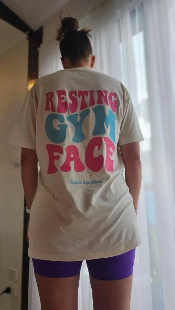 The Resting Gym Face Oversized Tee — For the Gym Enthusiast.