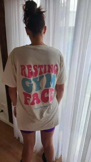 The Resting Gym Face Oversized Tee — For the Gym Enthusiast.