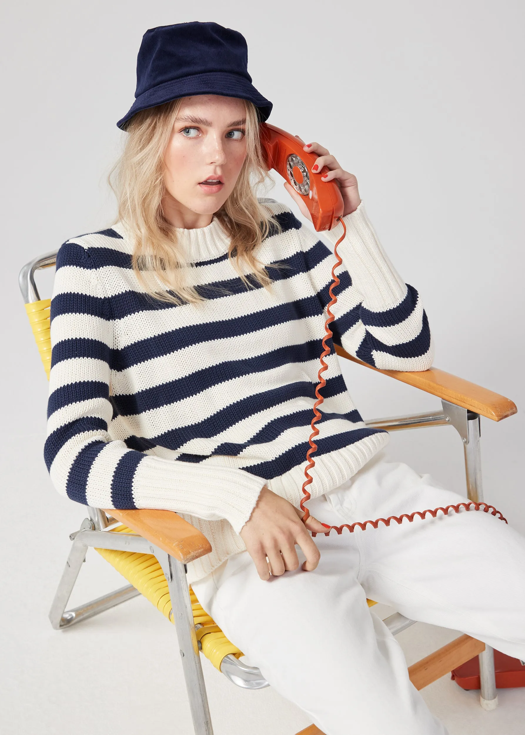 The Tatum - Cream/Navy