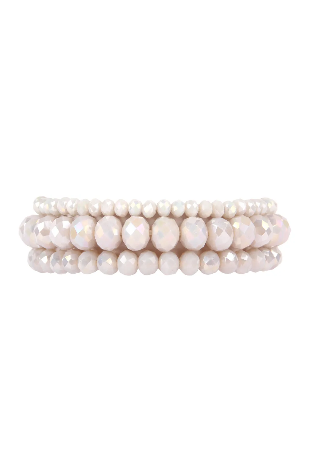THREE STACKABLE RONDELLE BRACELET SET