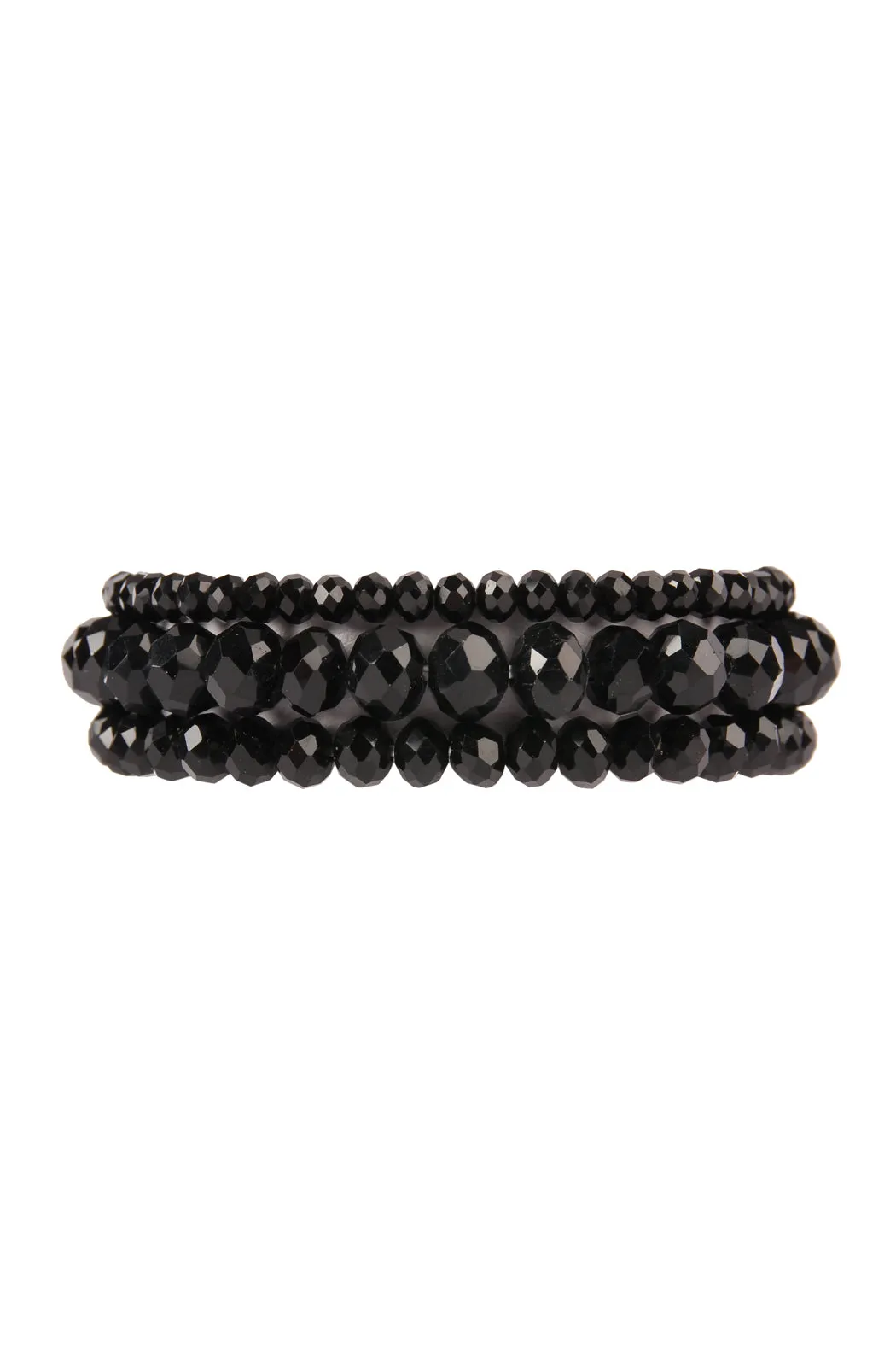 THREE STACKABLE RONDELLE BRACELET SET