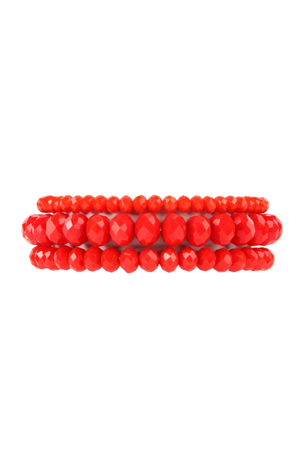 THREE STACKABLE RONDELLE BRACELET SET