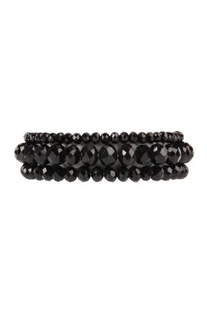 THREE STACKABLE RONDELLE BRACELET SET