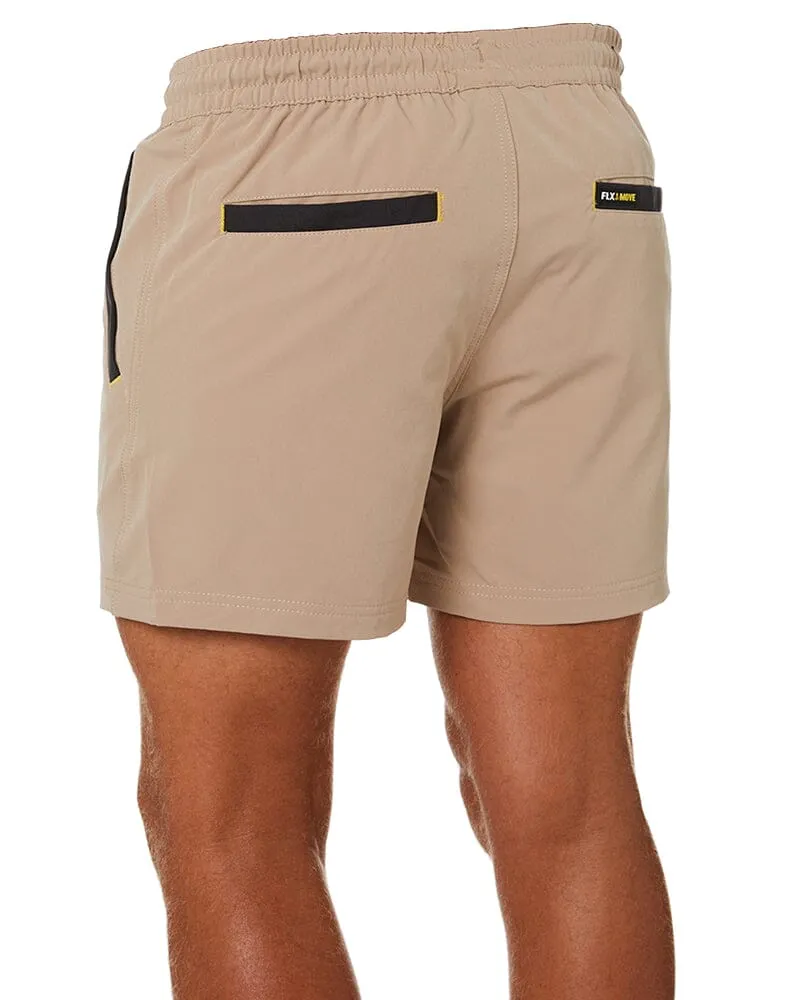 Tradies Flex And Move 4-Way Stretch Elastic Short Value Pack - Stone