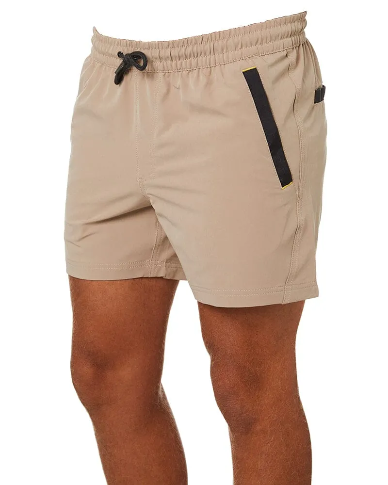 Tradies Flex And Move 4-Way Stretch Elastic Short Value Pack - Stone