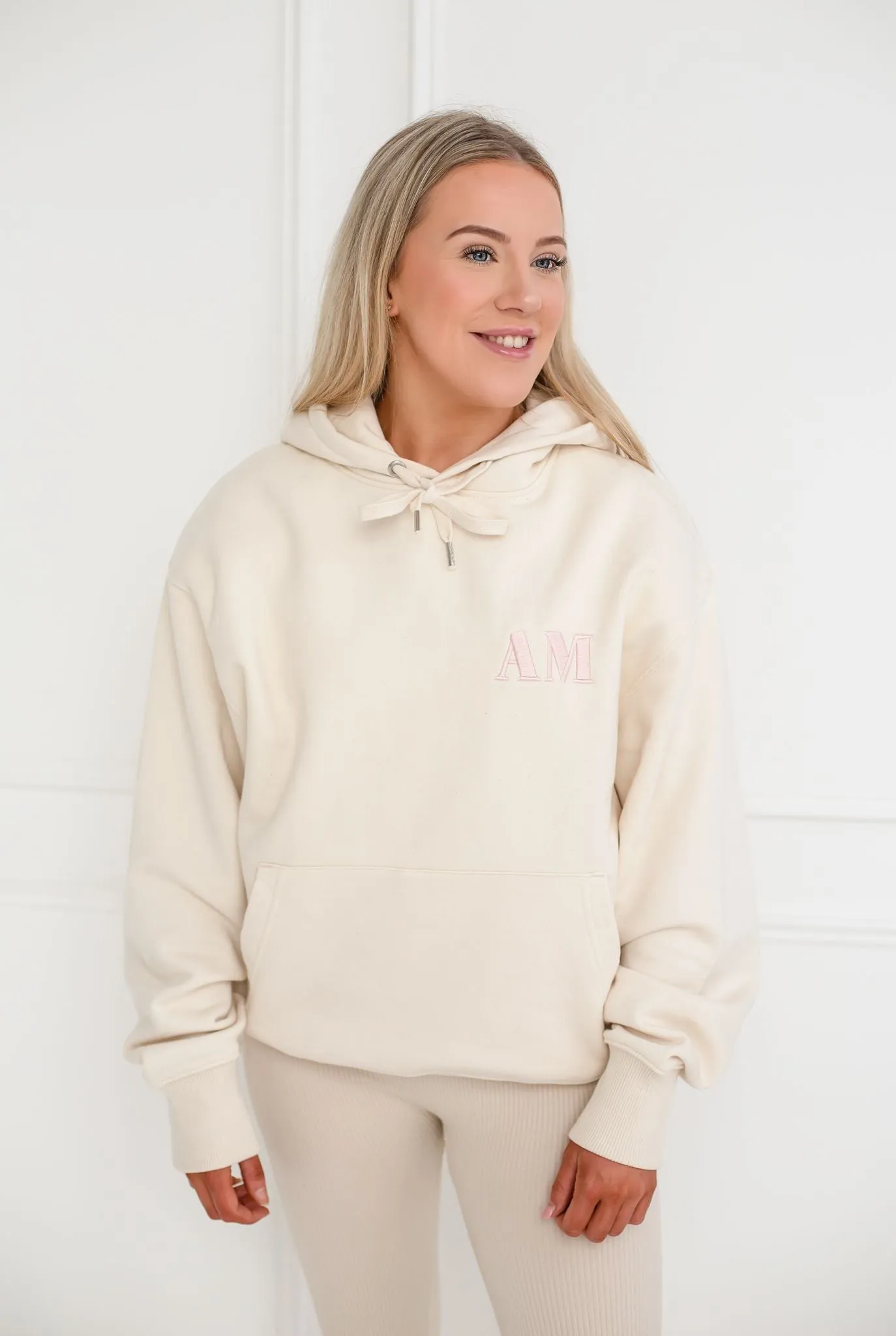 Two side Luxe Oversized Initial Signature Hoodie - Unisex