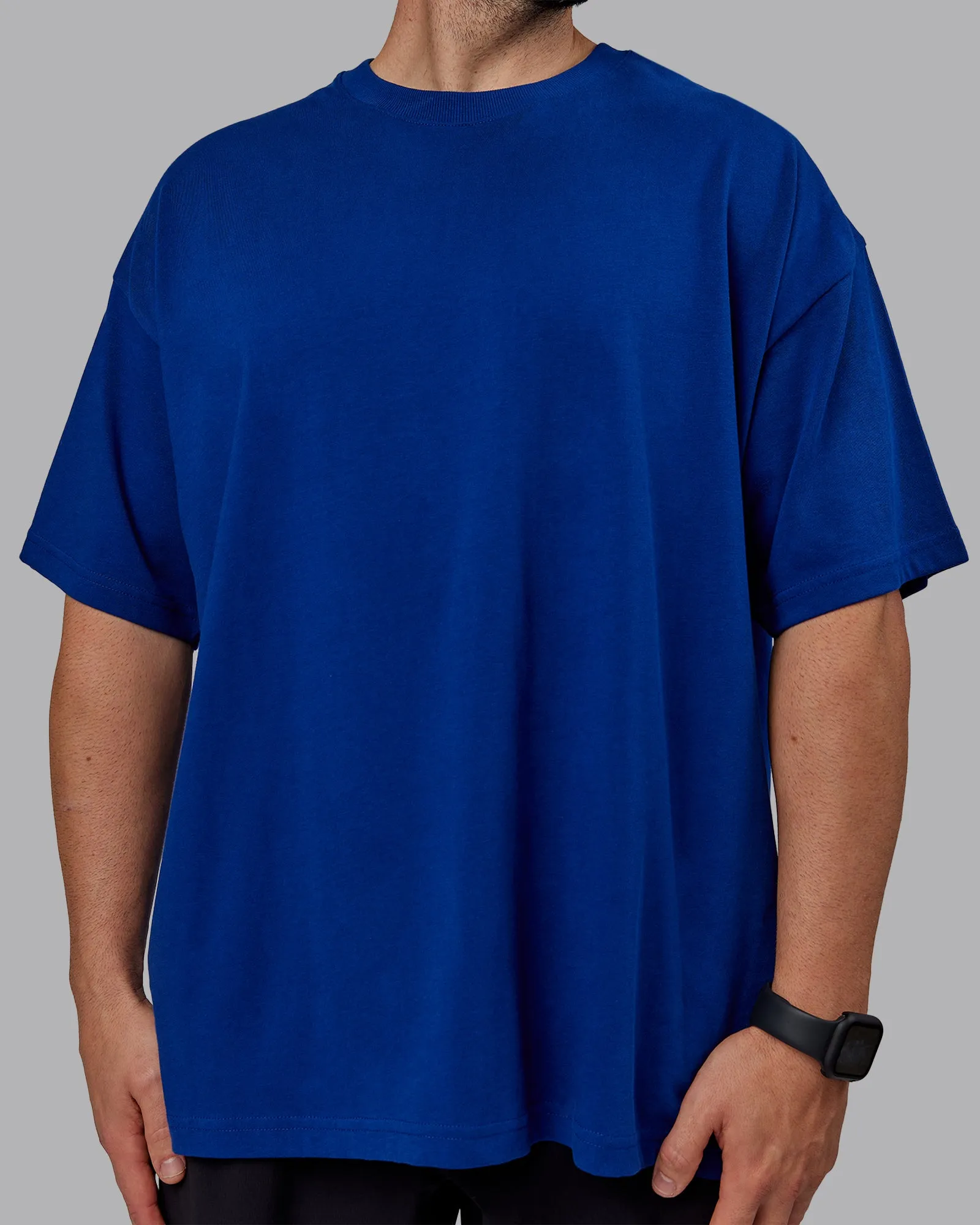 Unisex Pressure Heavyweight Tee Oversize - Midnight Blue-White