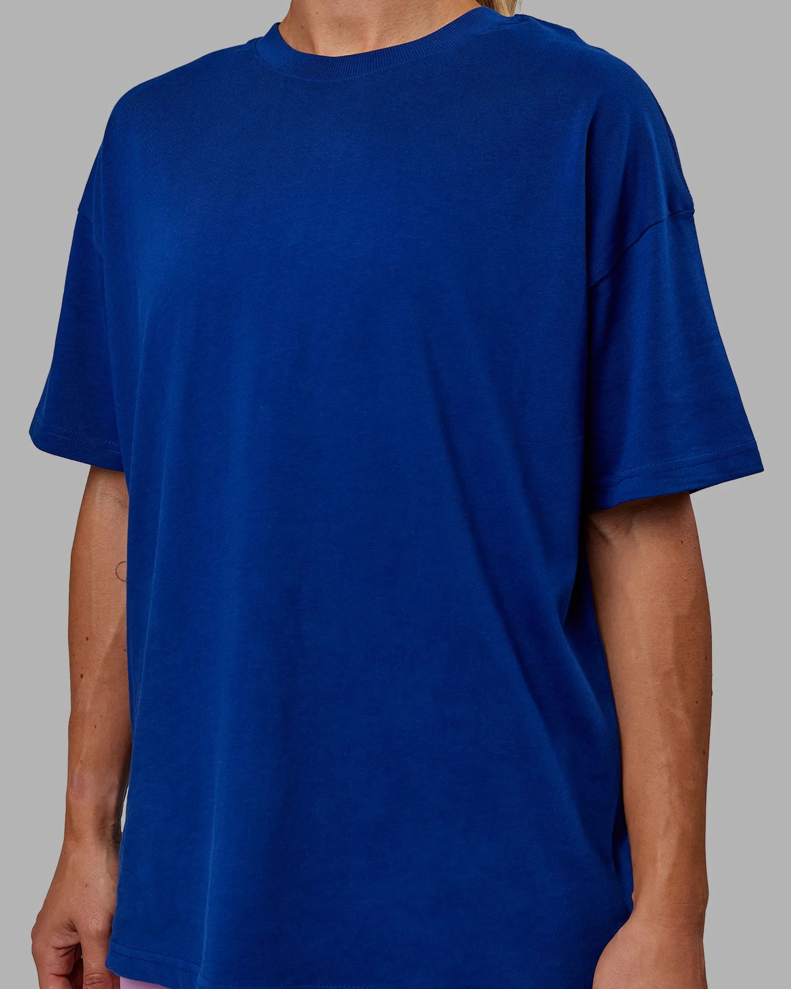Unisex Pressure Heavyweight Tee Oversize - Midnight Blue-White