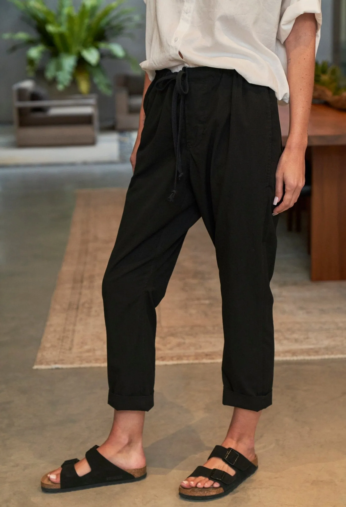 UPCYCLED - Relaxed Cotton Black Jogger Pant - Sale
