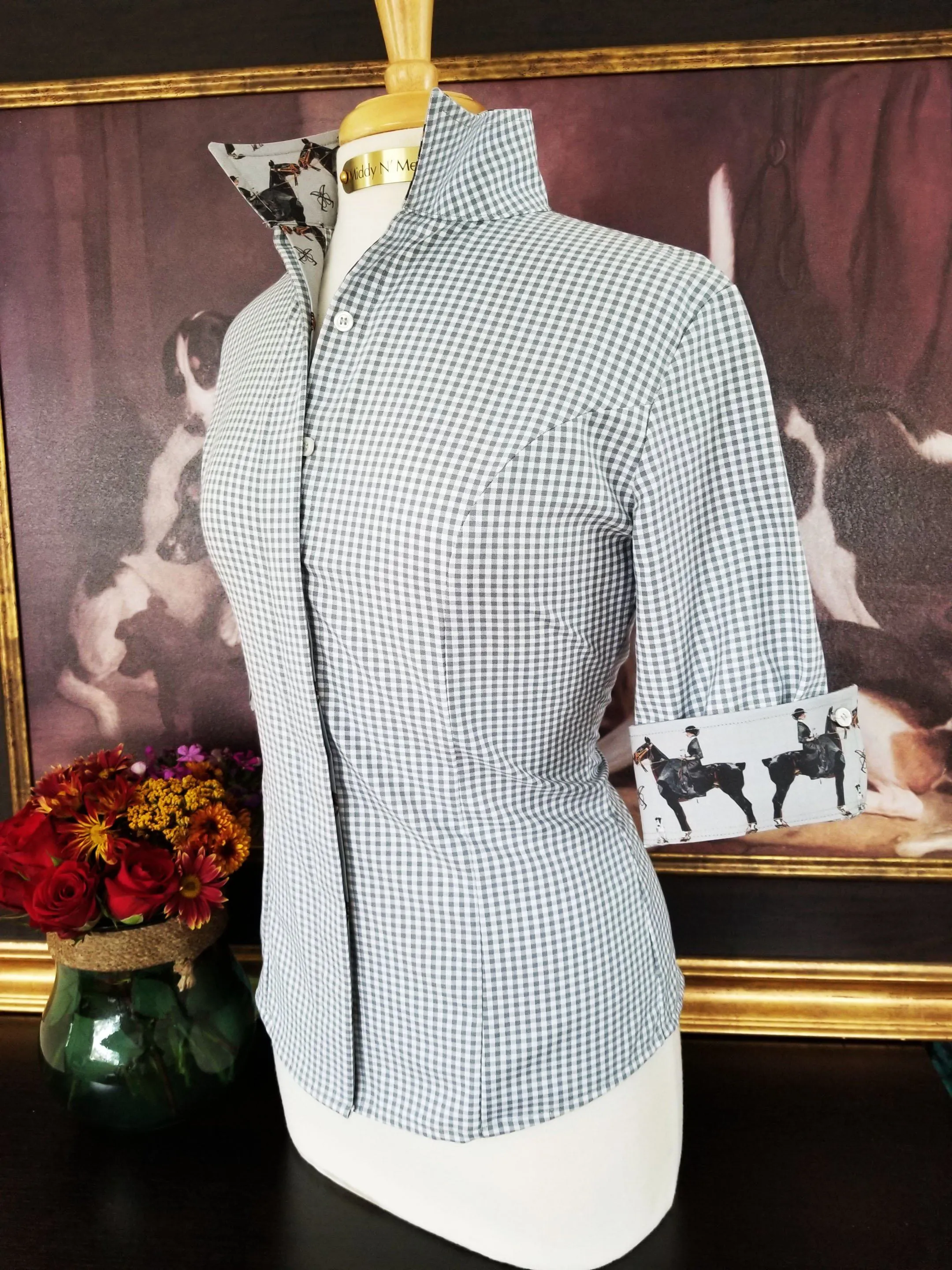 VALENTINE ON GREY GINGHAM