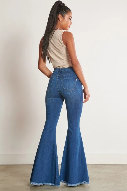 Vibrant M.i.U HIGH WAISTED DISTRESSED FLARE JEANS