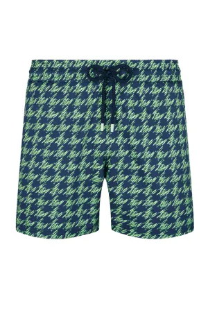 VILEBREQUIN Men Stretch Swim Shorts Fish Foot