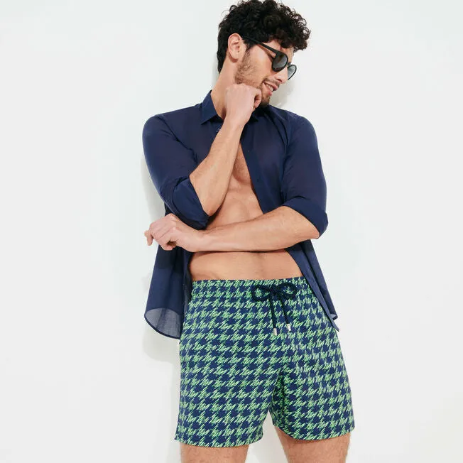 VILEBREQUIN Men Stretch Swim Shorts Fish Foot