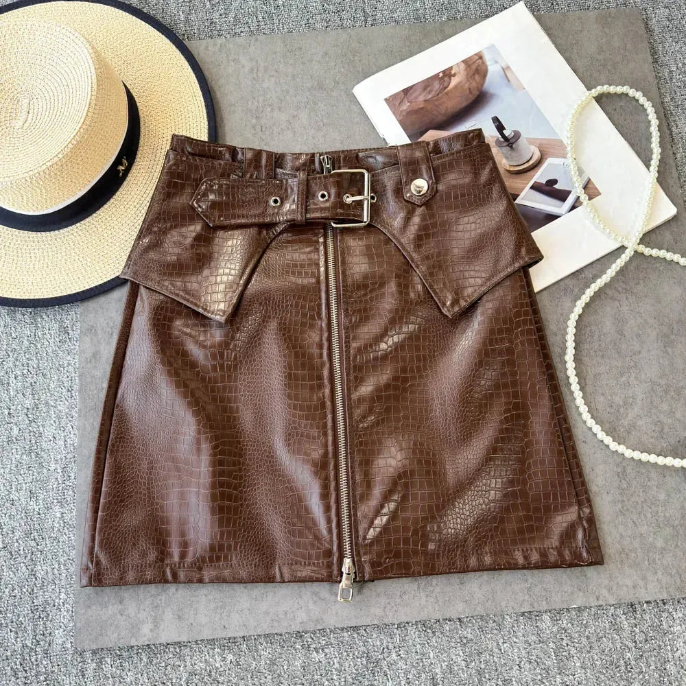 Vintage Leather Skirt