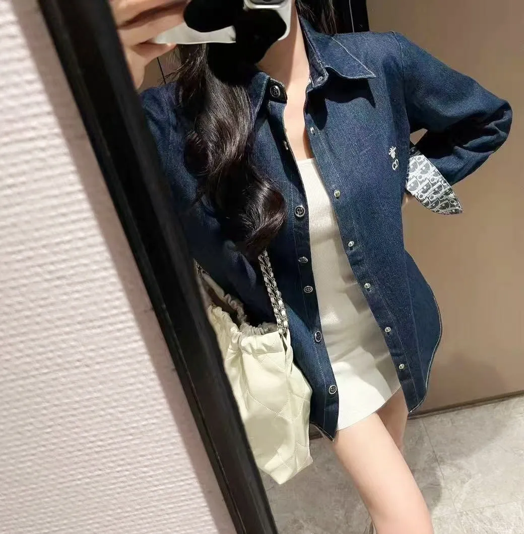 Vintage Monogram Washed Denim Shirt Jacket
