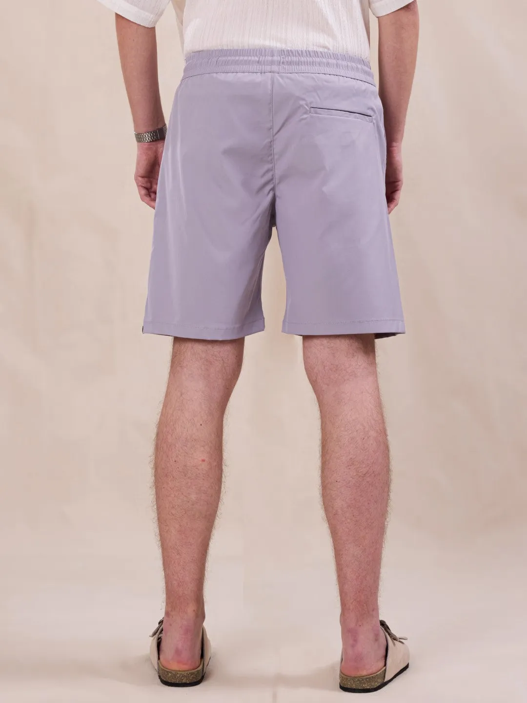 Violet Cotton Stretch Shorts