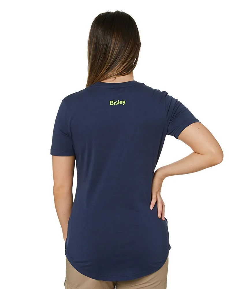 Women's Cotton Logo Tee - Navy