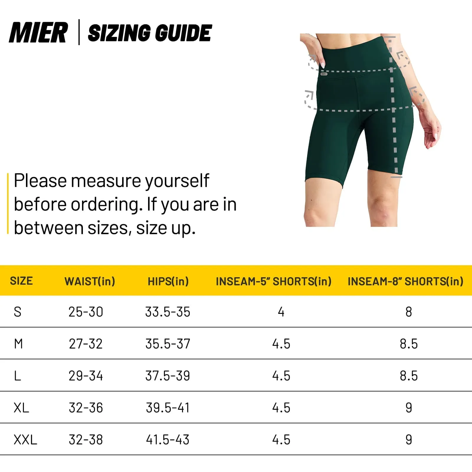 Women's High Waist Yoga Tummy Control Stretch Shorts, 8 Inch