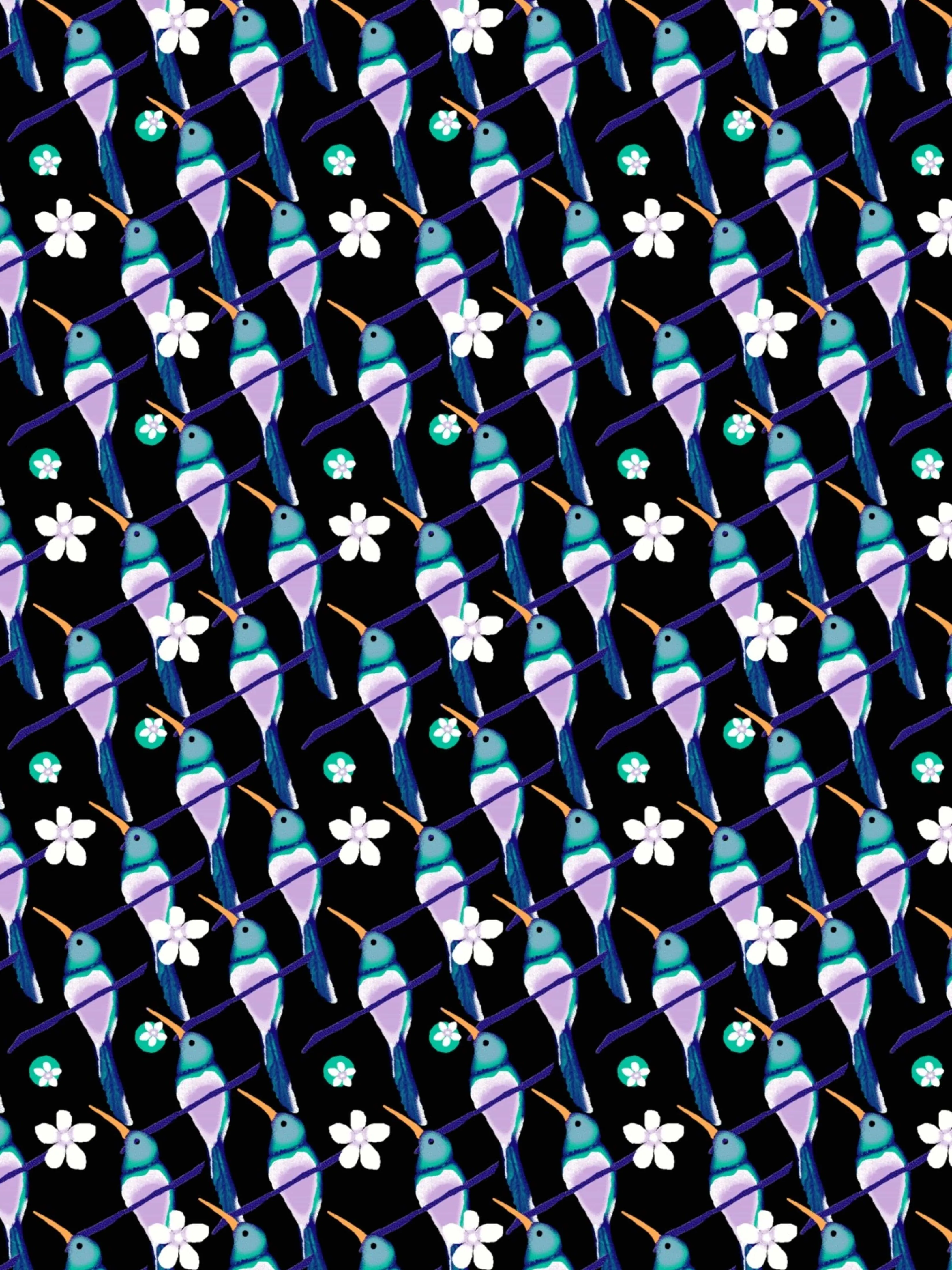 Womens Hummingbird Print Short