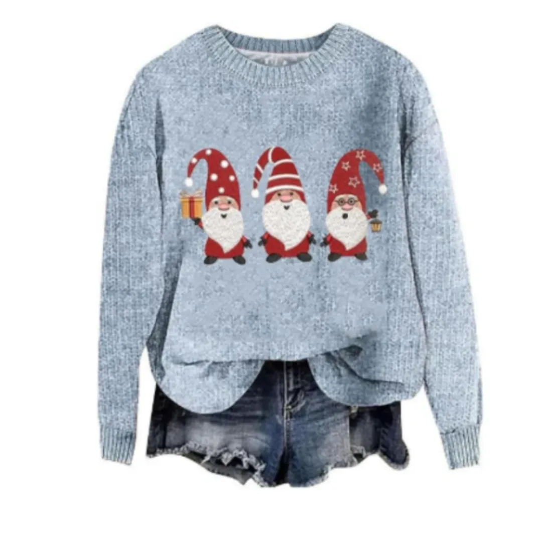Women's Long Christmas Sweater | Knitted