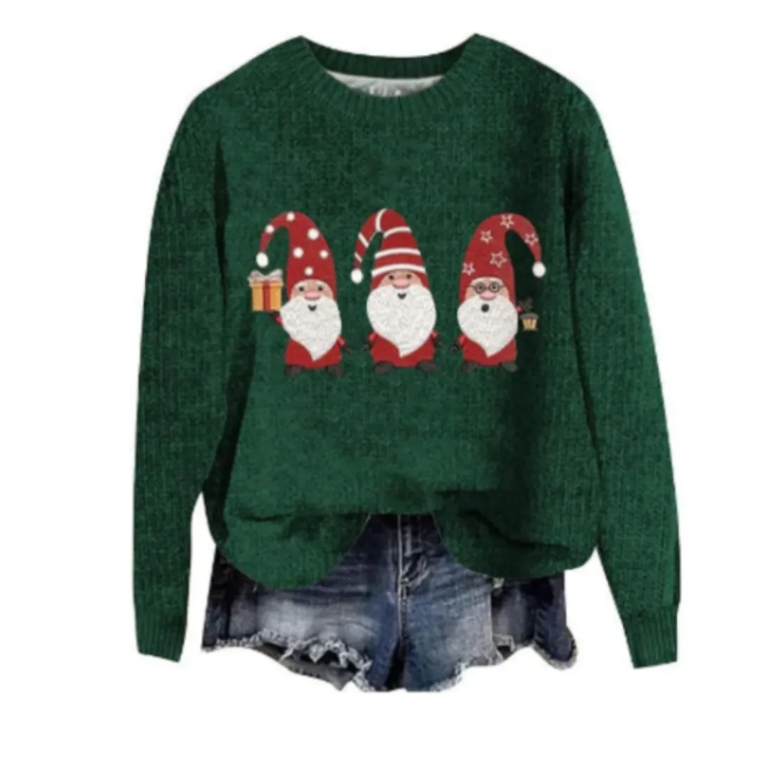 Women's Long Christmas Sweater | Knitted