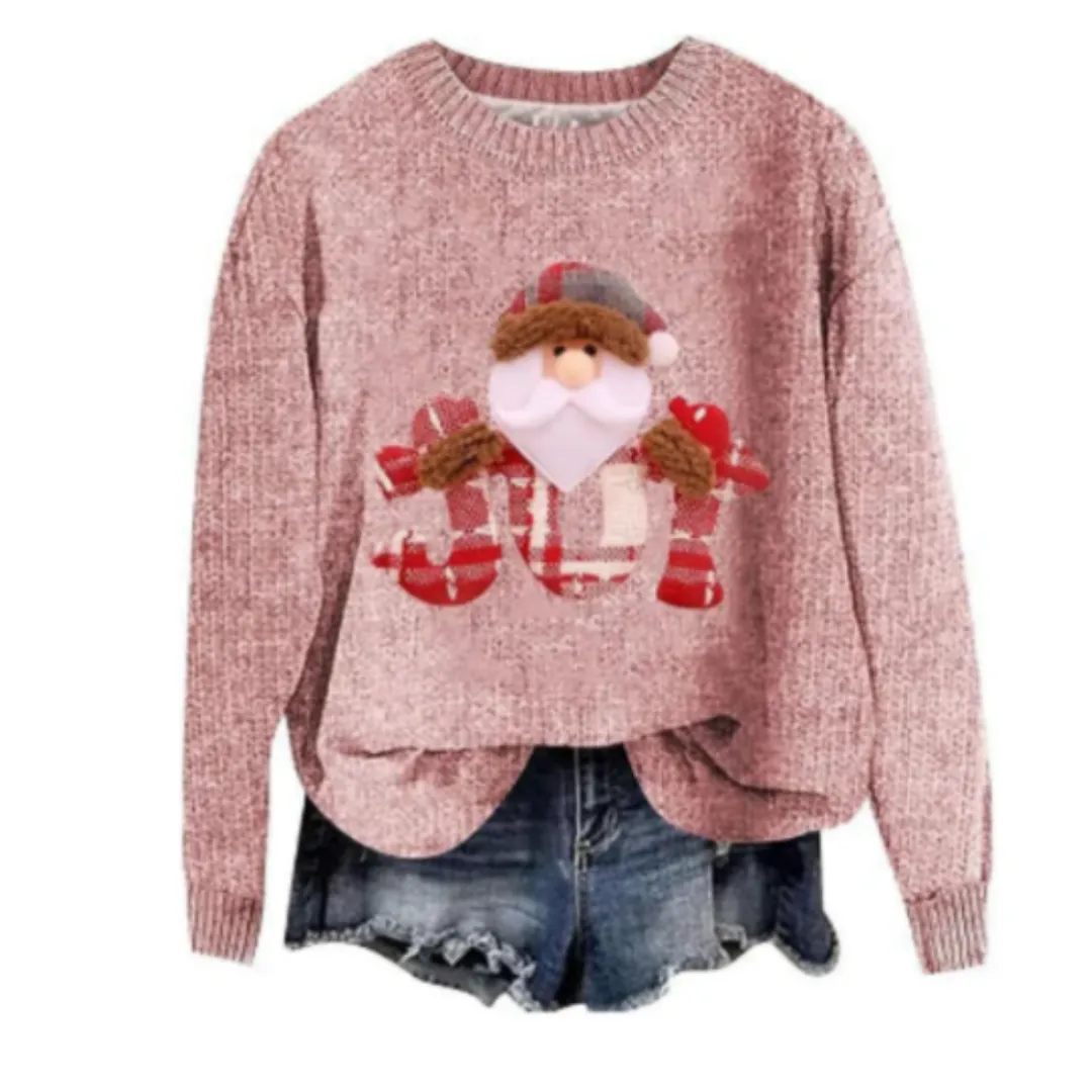 Women's Long Christmas Sweater | Knitted