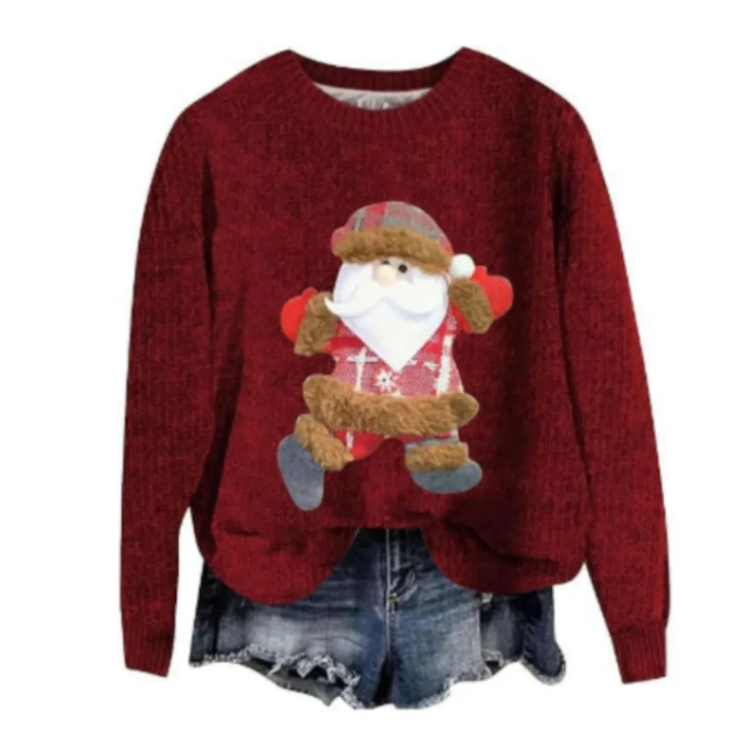 Women's Long Christmas Sweater | Knitted