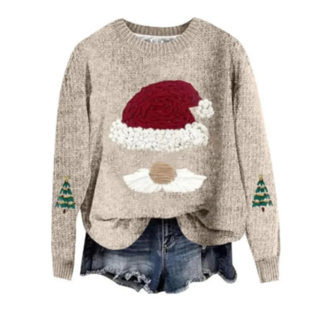 Women's Long Christmas Sweater | Knitted