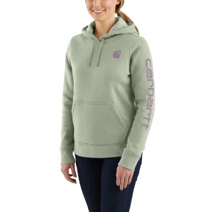 Women's Relaxed Fit Midweight Logo Sleeve Graphic Hoodie