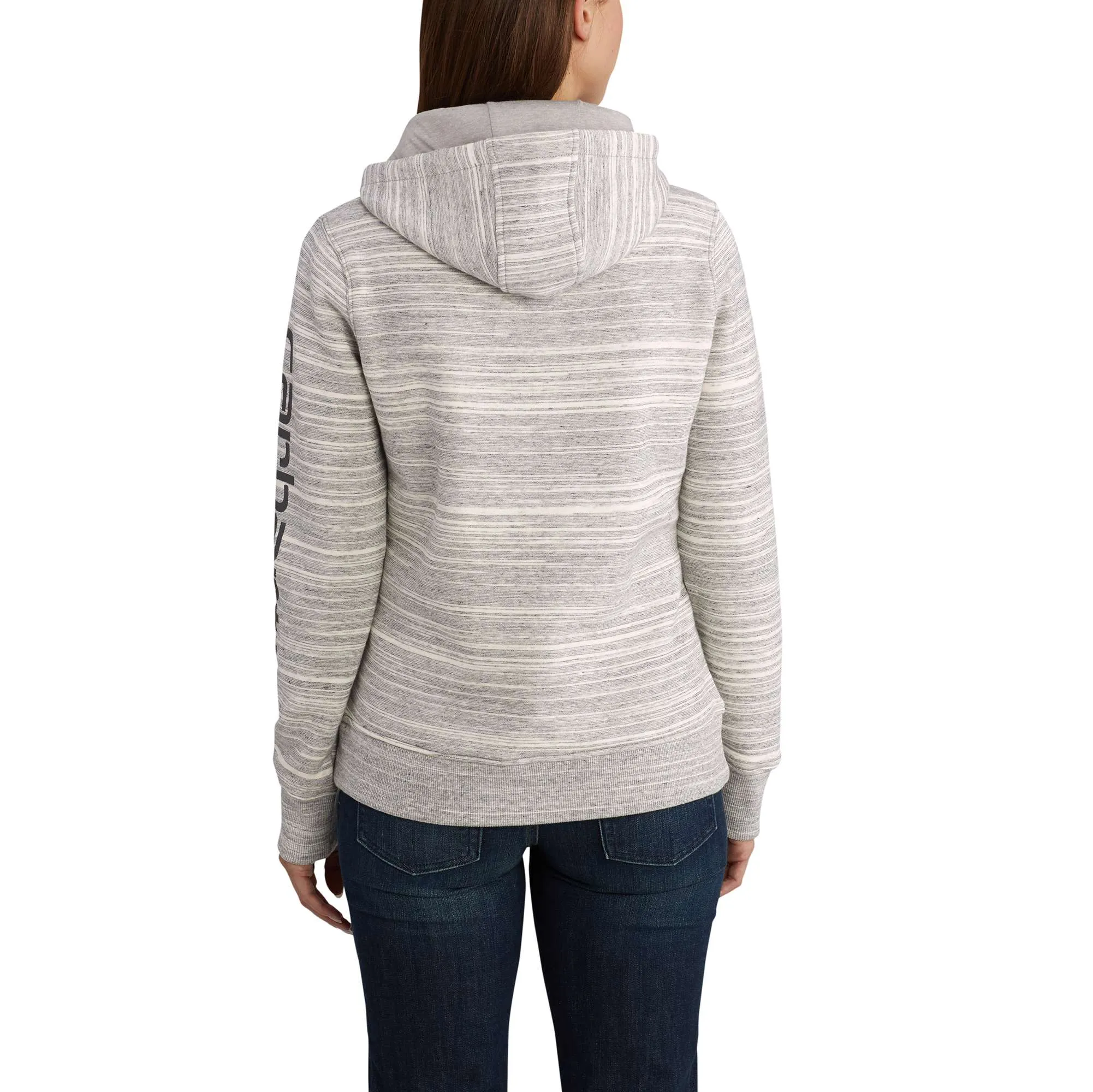 Women's Relaxed Fit Midweight Logo Sleeve Graphic Hoodie