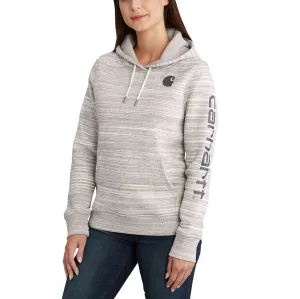 Women's Relaxed Fit Midweight Logo Sleeve Graphic Hoodie