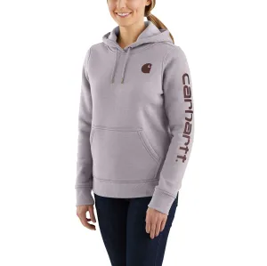 Women's Relaxed Fit Midweight Logo Sleeve Graphic Hoodie