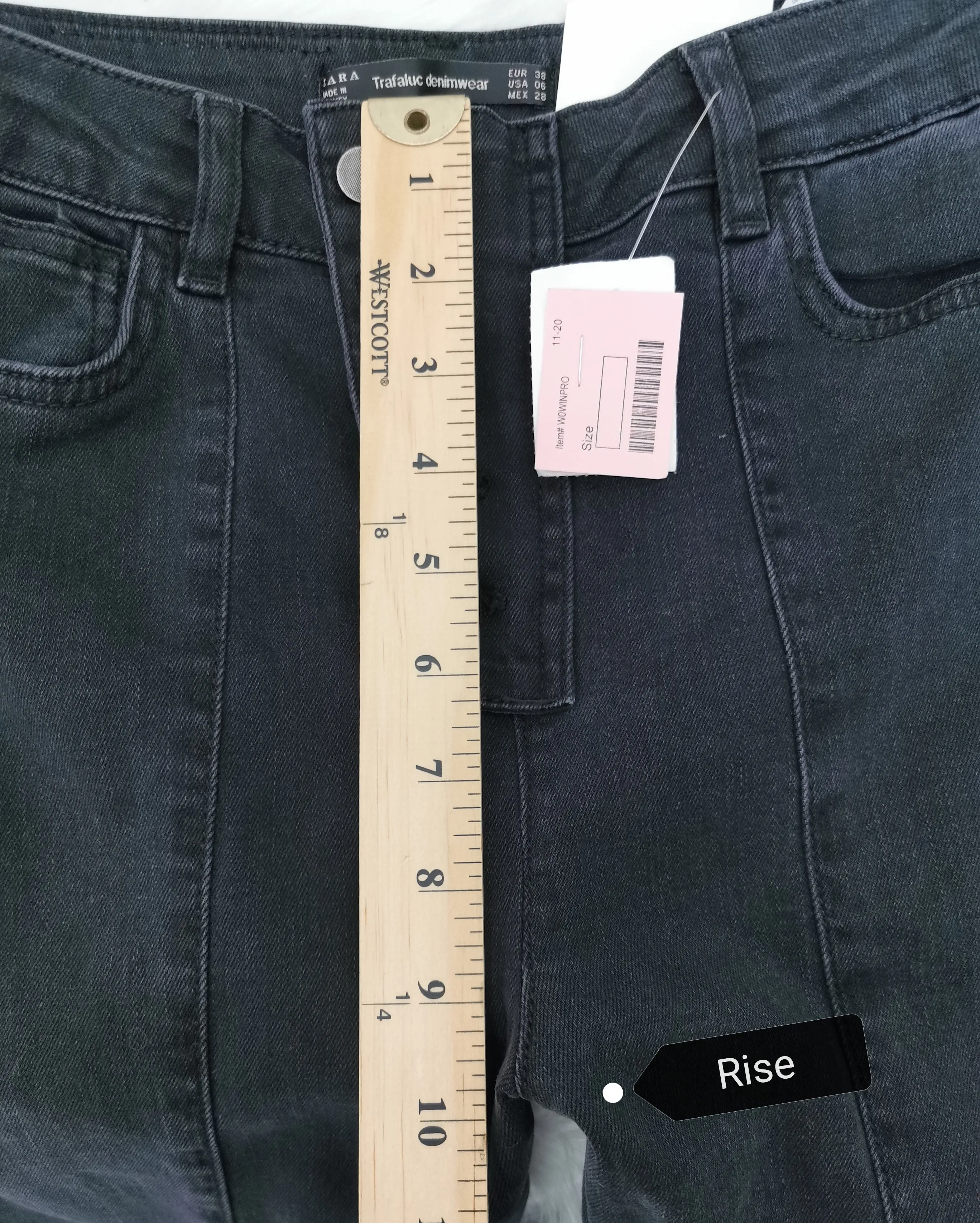 WOMENS SIZE 6 or TEEN GIRL - ZARA Trafaluc, Black Skinny Jeans NWT B5